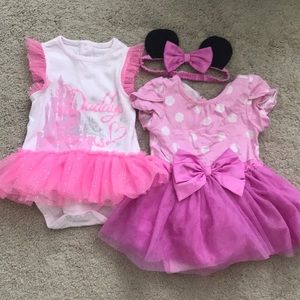 12-18 months Disney dresses plus Minnie ears